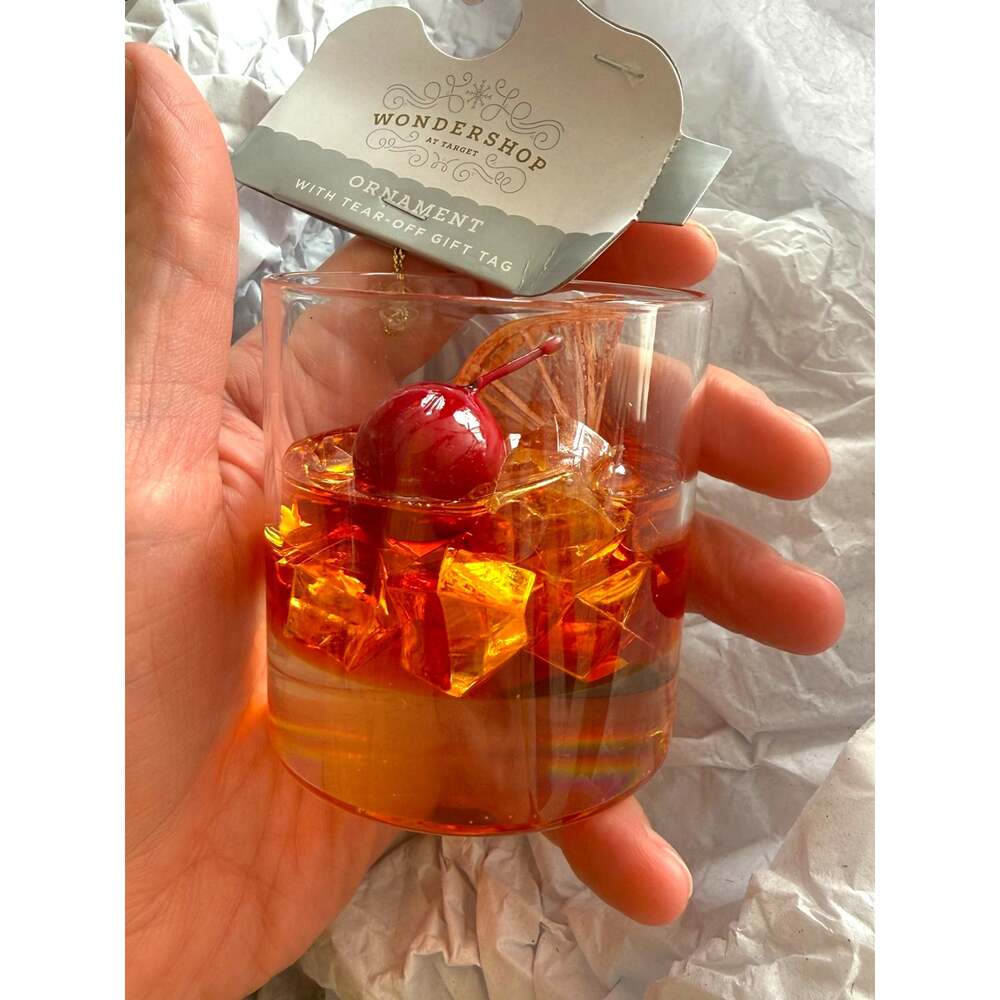 New Old Fashioned Cocktail Christmas Tree Glass Ornament Wondershop Target - Picture 4 of 6